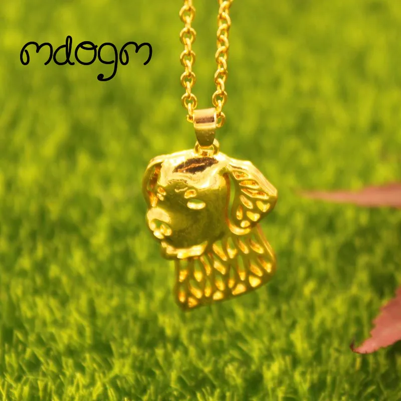 Милое ожерелье золотистого ретривера с подвеской в виде собаки посеребренные