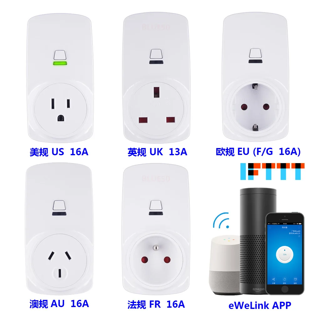 Умная розетка WiFi Alexa применяет европейские правила австралийские 16A |