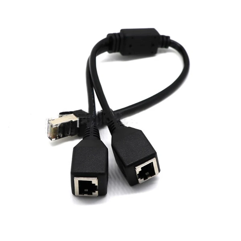 Новинка 1 шт. RJ45 папа 2 мама LAN Ethernet сетевой кабель сплиттер Удлинительный