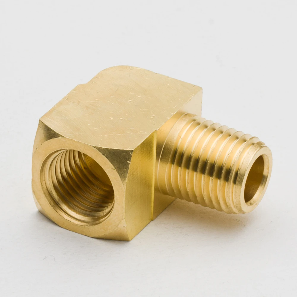 

Pack of 2 Brass Pipe Fitting Barstock 90 Degree Street Elbow Adapter 1/8" 1/4" 3/8" 1/2" 3/4" NPT Male to Female Water Connector
