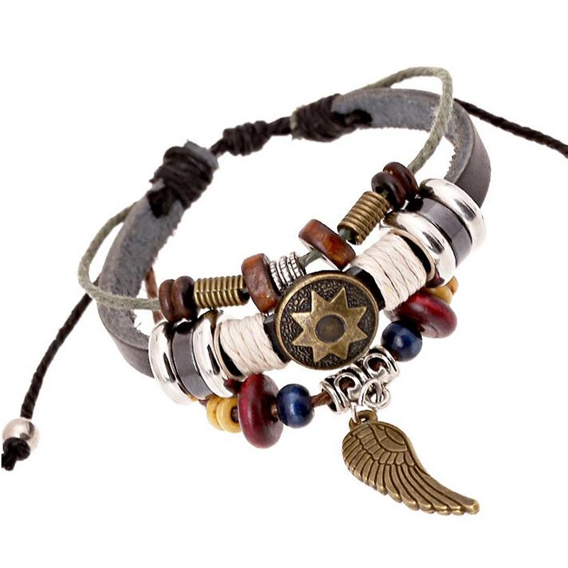 Классный Шарм браслет унисекс сделай сам в стиле панк ретро с заклепками звездой