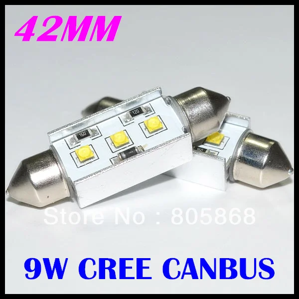 2шт 31 мм 36 39 C5W festoon 9 Вт cree chips светодиодный Festoon CANBUS без ошибок автомобильный