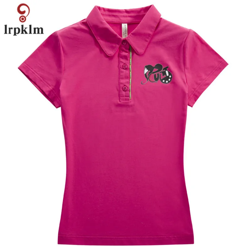 2017 летняя модная женская рубашка поло Женская Повседневная с коротким рукавом