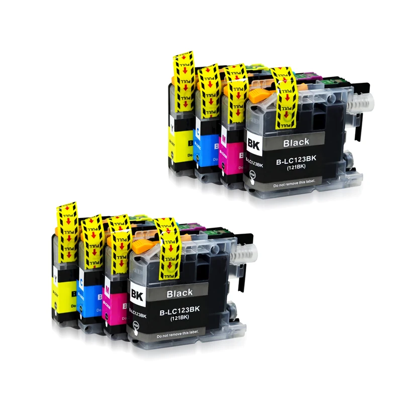 8X LuoCai совместимые чернильные картриджи для Brother LC123 LC121 MFC J470DW J650DW J870DW J245 DCP J552DW J752DW