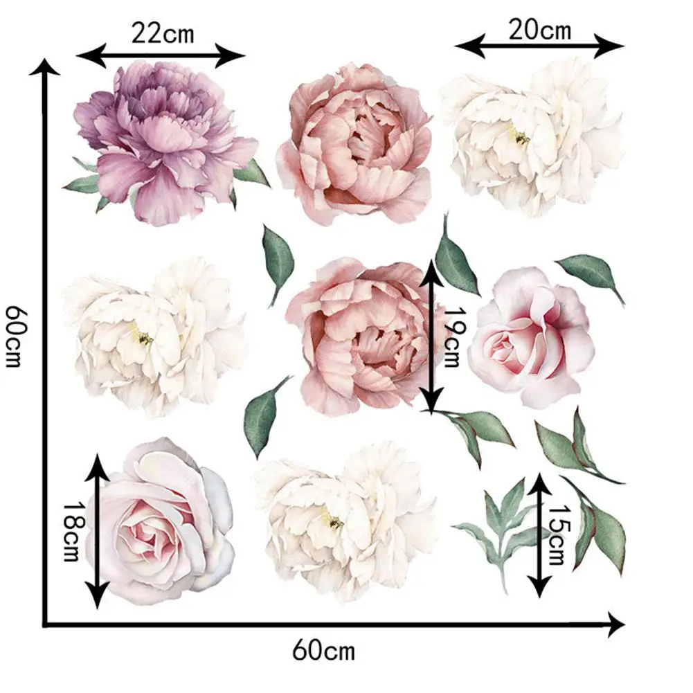 Настенные Стикеры украшение для дома сделай сам пион цветы узор настенная
