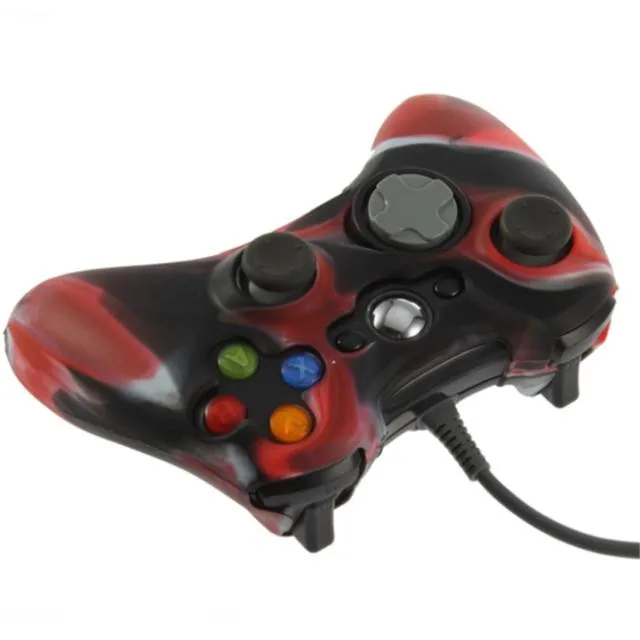Красный камуфляж мягкий силиконовый чехол для Microsoft Xbox 360 контроллер|pouch|pouch pouchpouch