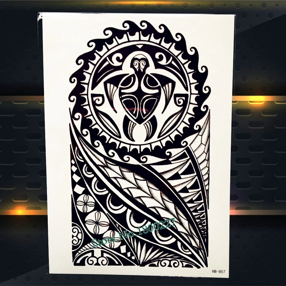 Мужская водостойкая тату наклейка с имитацией черепахи|tattoo sticker|waterproof tattoo stickerlarge