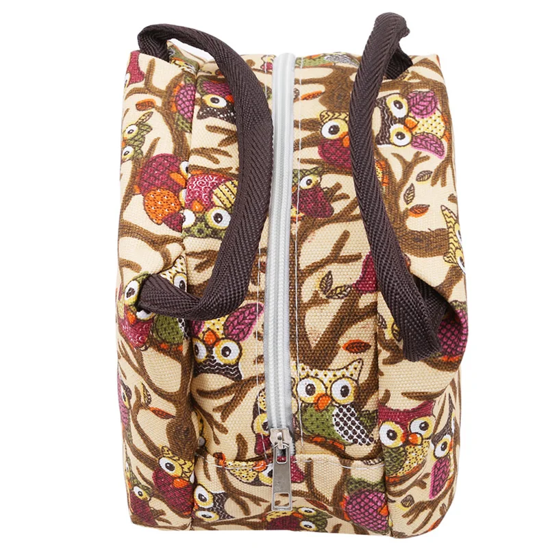 Сумка холодильник сумочка ланча Женская термоизолированная тоут с совами для