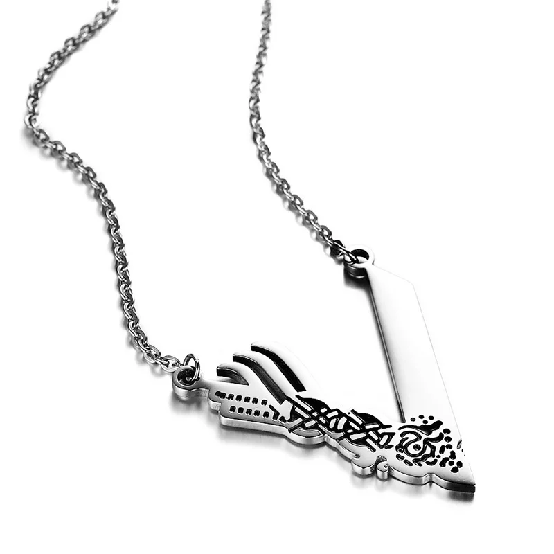 Ожерелье мужское из нержавеющей стали с буквой V-образной формы 25 дюймов |