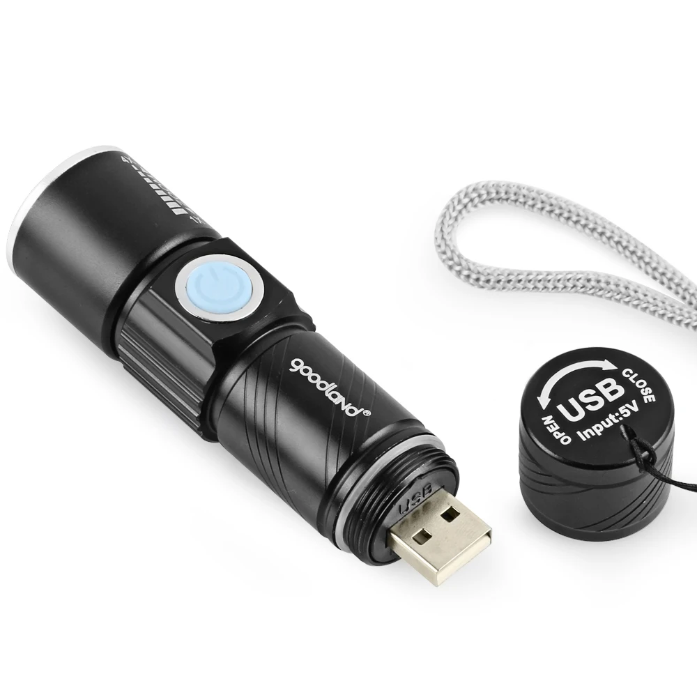 USB Портативный светодио дный фонарик Перезаряжаемые мини Torch Light Q5 3 Режимы