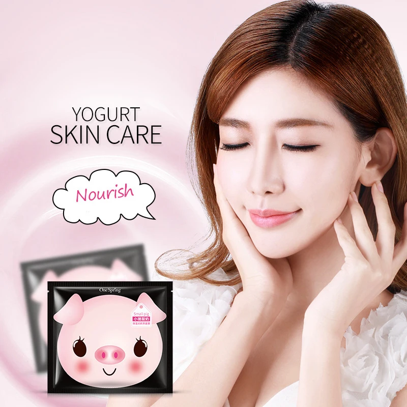 OneSpring маленький поросенок йогурт для лица с гиалуроновой кислотой маска
