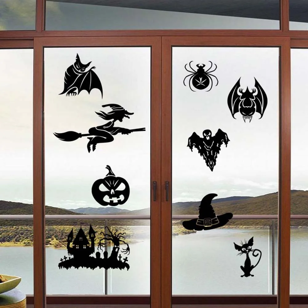 Хэллоуин ведьмы серии стекло окна Гостиная художественное оформление стены в