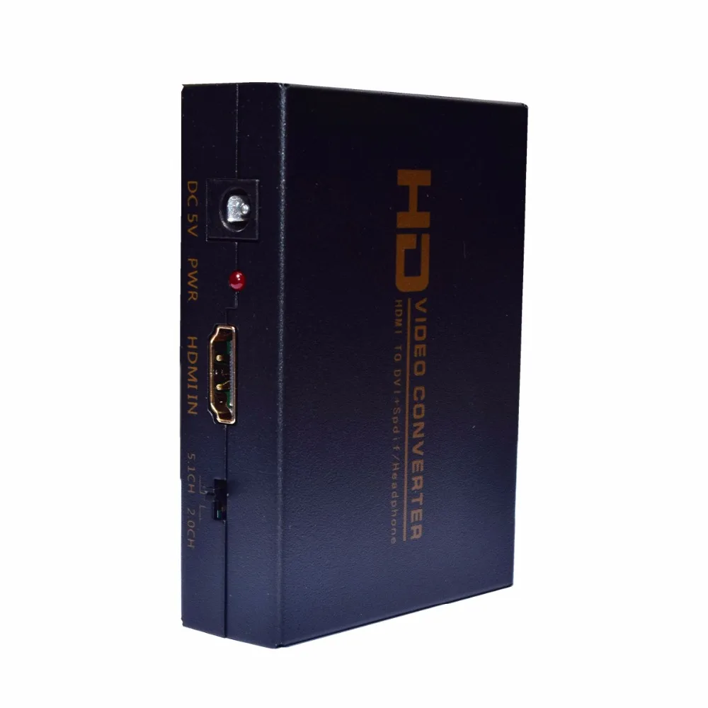 Новый преобразователь 1080P HD видео HDMI-DVI HDMI вход DVI аудио SPDIF выходной адаптер для PS3