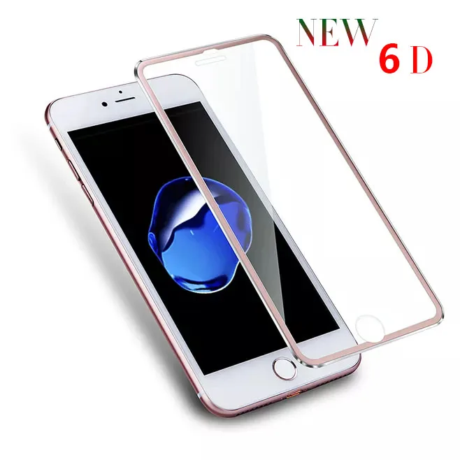 6D защита экрана с изогнутыми краями для iPhone 6s 7 8 X 5S закаленное стекло Apple iPhone5c 6Plus SE