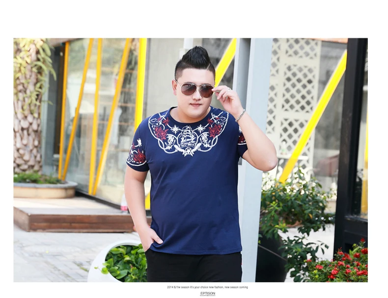 Свободная Мужская футболка размера плюс, 4XL, 5XL, 6XL, 7XL, Мужская футболка большого размера, летняя повседневная футболка большого размера с круглым вырезом, homme, новинка