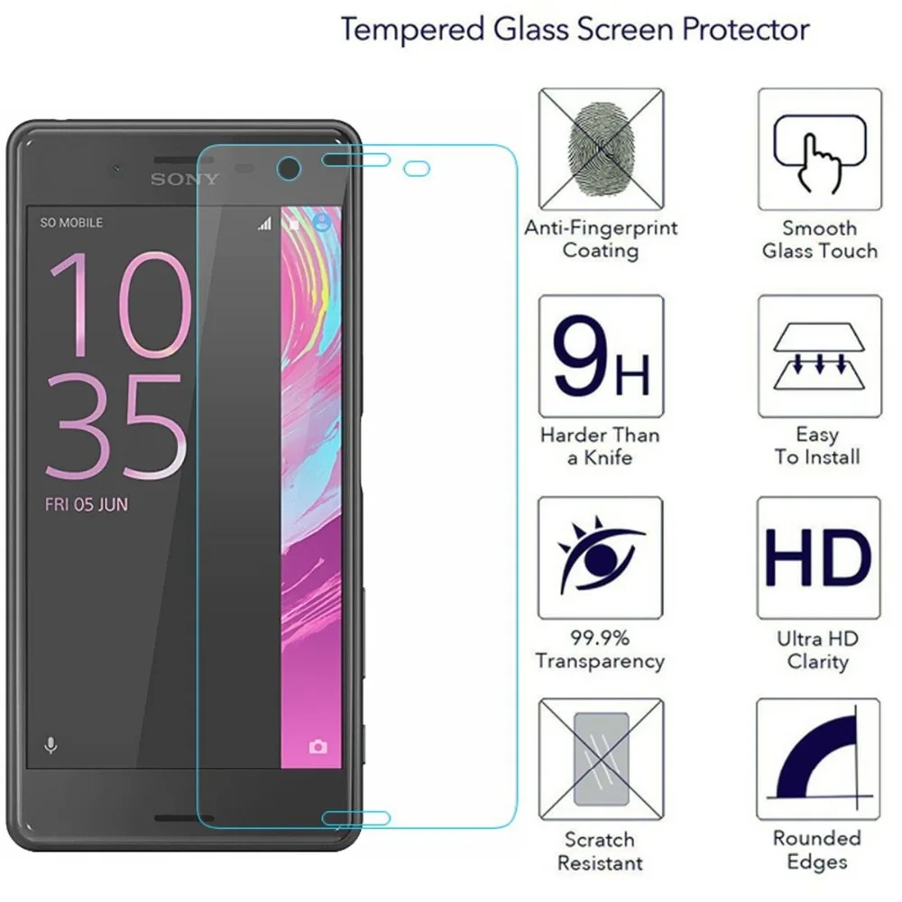 Новые 9H HD 2.5D закаленные очки для Sony X performance закаленное стекло Защита экрана
