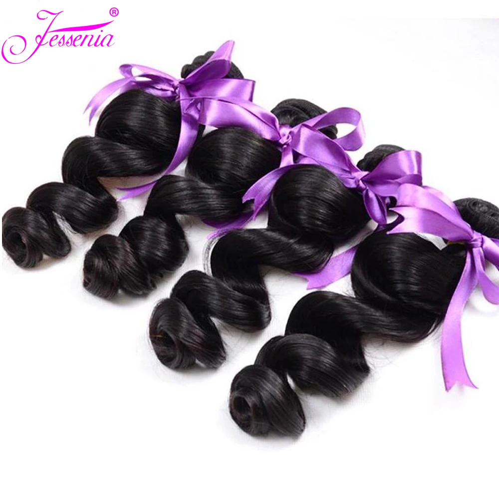 Свободные волнистые в наборе с кружевной застежкой перуанские накладные волосы