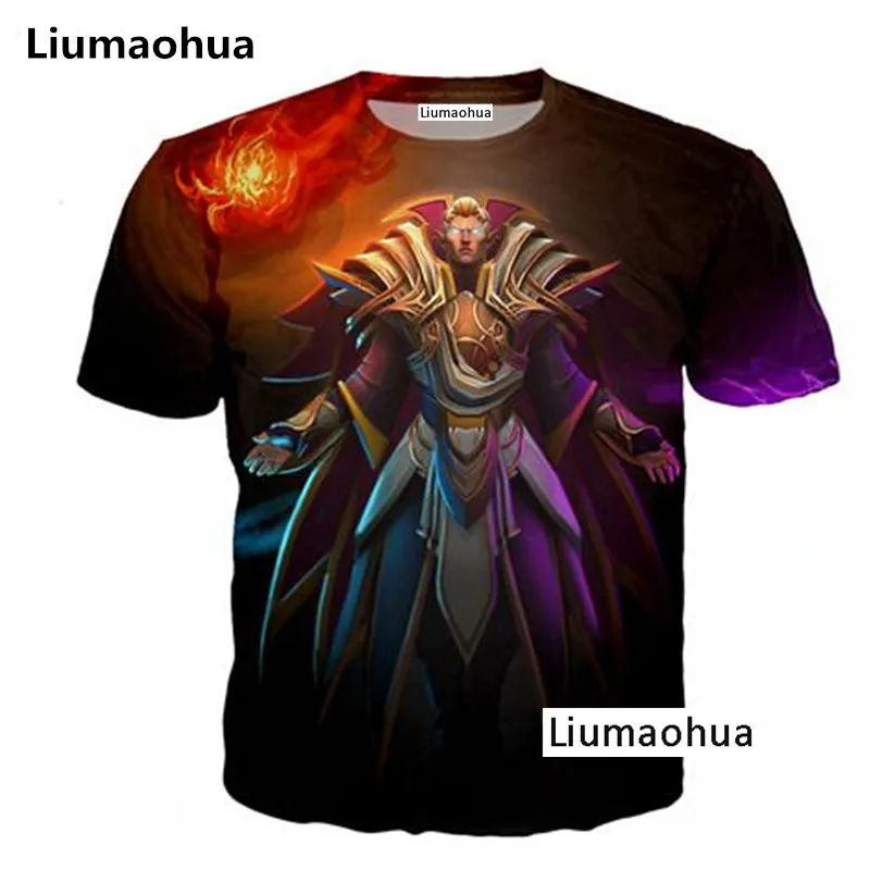 Liu Maohua's latest fashion men's women's T-shirt brand shirt summer Harajuku 3D printing competition Dota 2 0005 | Мужская
