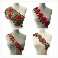 1 yard 3d chiffon flowers lace trim sewing supplies dress decoration scrapbooking lace fabric applique