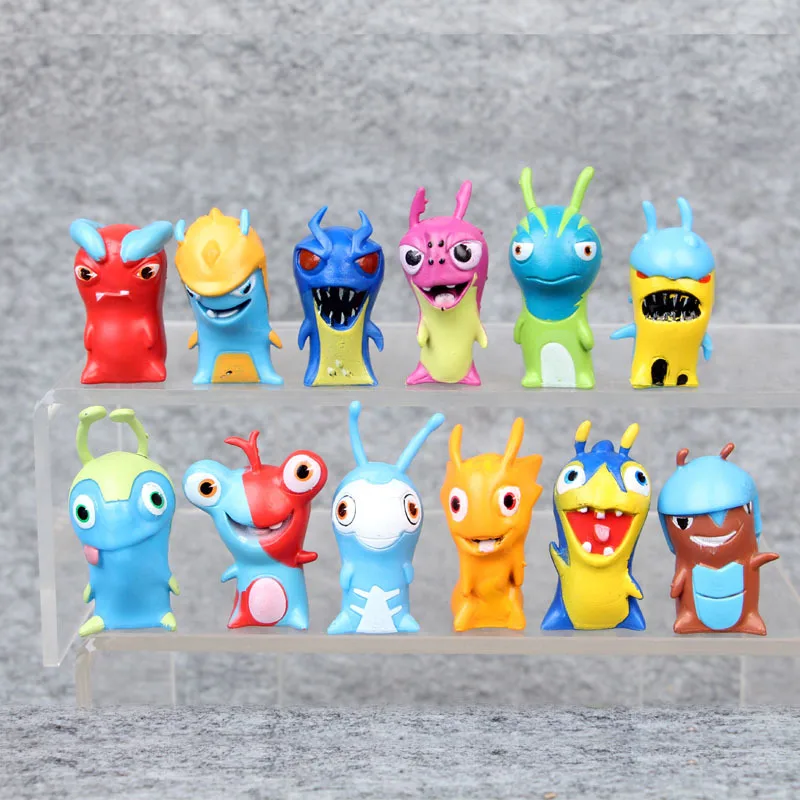 24 pz/lotto 5 см Cotone Кино Мини Slugterra действий ПВХ Figura Bambola Animale Giocattoli в я Regali bambini|Игровые