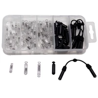 catchsif 86pcs plastic jig rattlers baits transparent black and double add sound to fishing lures