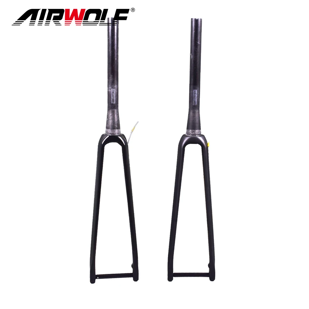 Bicycle parts carbon road disc fork with flat mount thru axle cyclocross tapered 1 1/8' to 1-1/2' 700*32C front | Спорт и