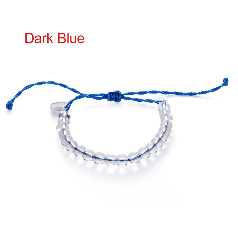 dark blue 1 шт 4 океана натуральный камень бисер браслет для мужчин Бохо ручной работы веревка/шнур дружба макраме браслет - Окраска металла: dark blue