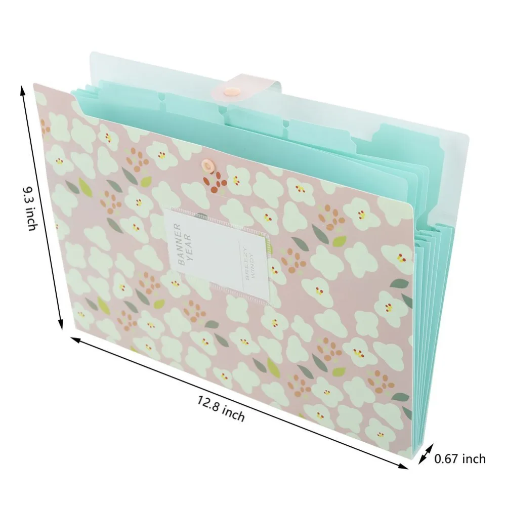Папка для документов с цветочным принтом гармошка расширяющийся Органайзер