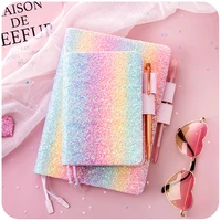 a5 a6 candy cute fashion glitter sequins notebook multi function cover grid blank line pages agenda travel school diary gift