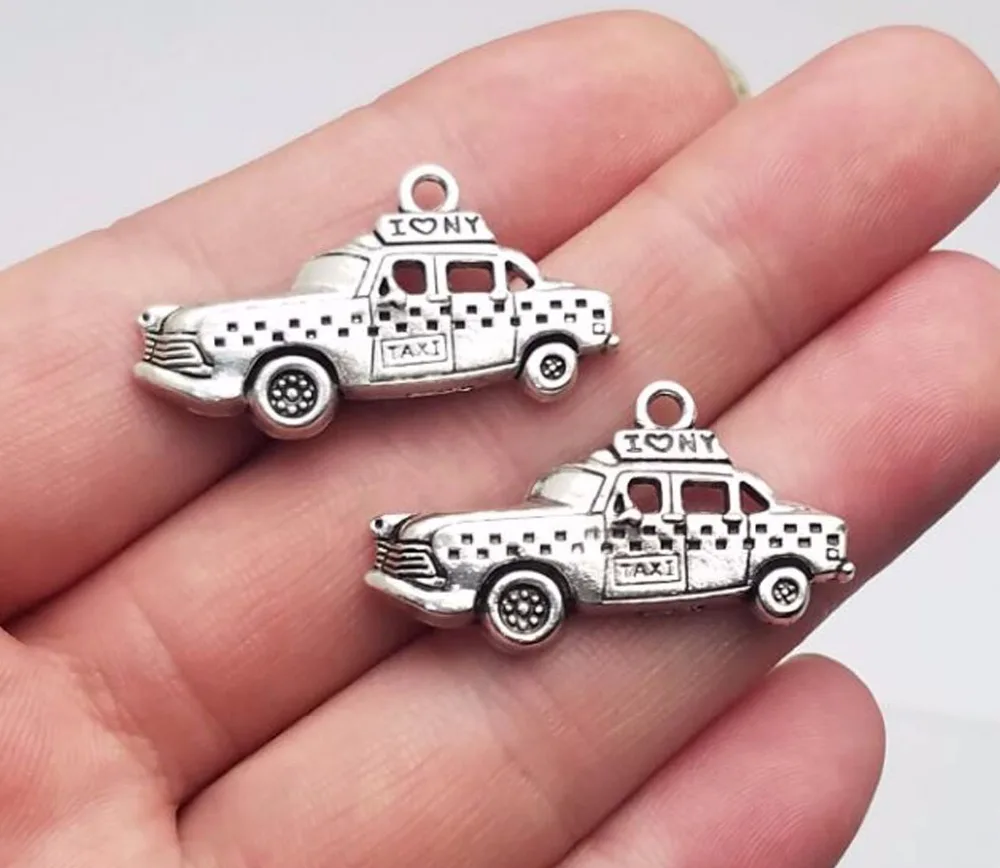 

15 шт./лот-32x17 мм, антикварные посеребренные подвески для такси, товары для рукоделия, ювелирные аксессуары