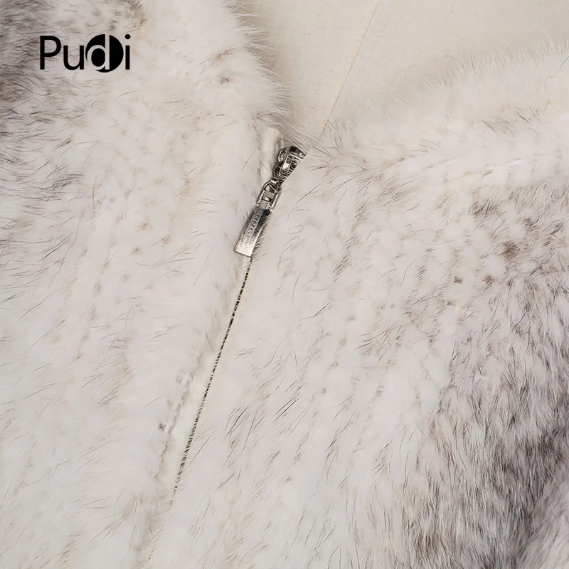 Pudi CK715 Новая мода для женщин пончо из натурального меха норки вязаный пашмины шаль обёрточная бумага пончо халаты