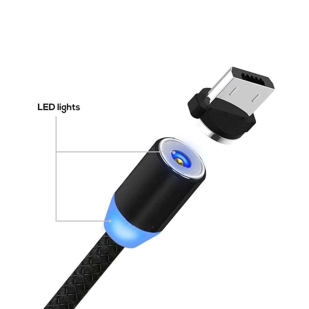 1 м Магнитный зарядный кабель Micro USB для Android магнитное зарядное устройство Type C