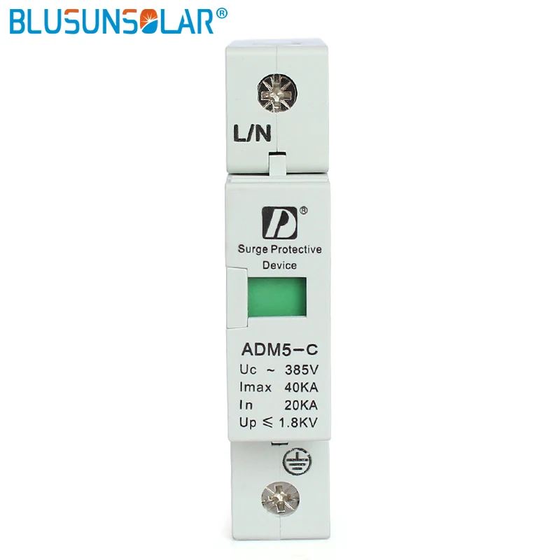 

1 PCS/Lot high quality Standard 1P 40KA 110V 220V 380V AC Din Rail SPD anti-lightning voltage Surge Protector