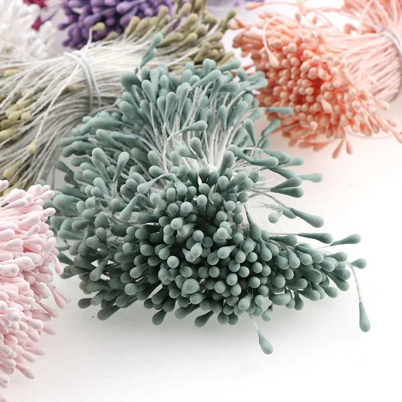 Около 200 шт 3 мм Мини Stamen матовые Искусственные цветы имитация для свадебной