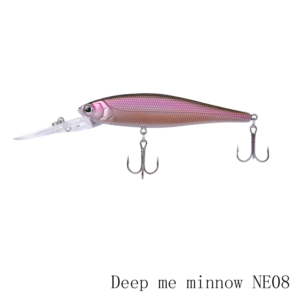 Deep me minnowNE08 Makebass 3,94 дюйма/0,59 унций рыболовные приманки Плавающий Гольян искусственная жесткая приманка бас форель воблеры рыболовные снасти внутренний стальной шар - Цвет: Deep me minnowNE08