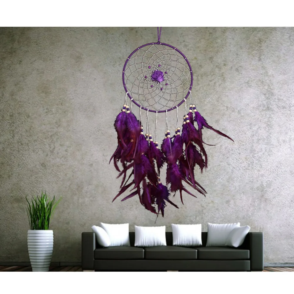 Nice Gift Big Circle Antique Imitation Dreamcatcher Dream Catcher Net Natural Feathers Wall Hanging Decoration Ornament | Дом и сад