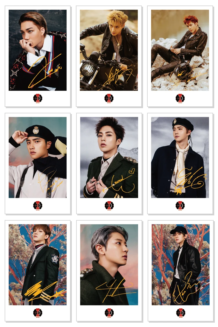 [MYKPOP] EXO роскошный подарочный набор CD+ открытка+ Фотокнига+ держатель для фотографий+ нагрудник+ браслет+ закладки+ наклейки+ бумажный пакет SA18110706