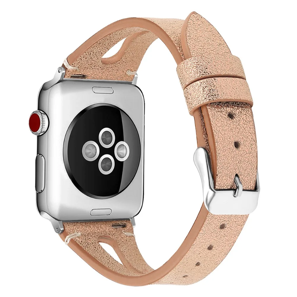 Кожаный ремешок для iWatch Series 4 3 2 браслет Apple Watch кожаный 38 мм 42 из натуральной кожи