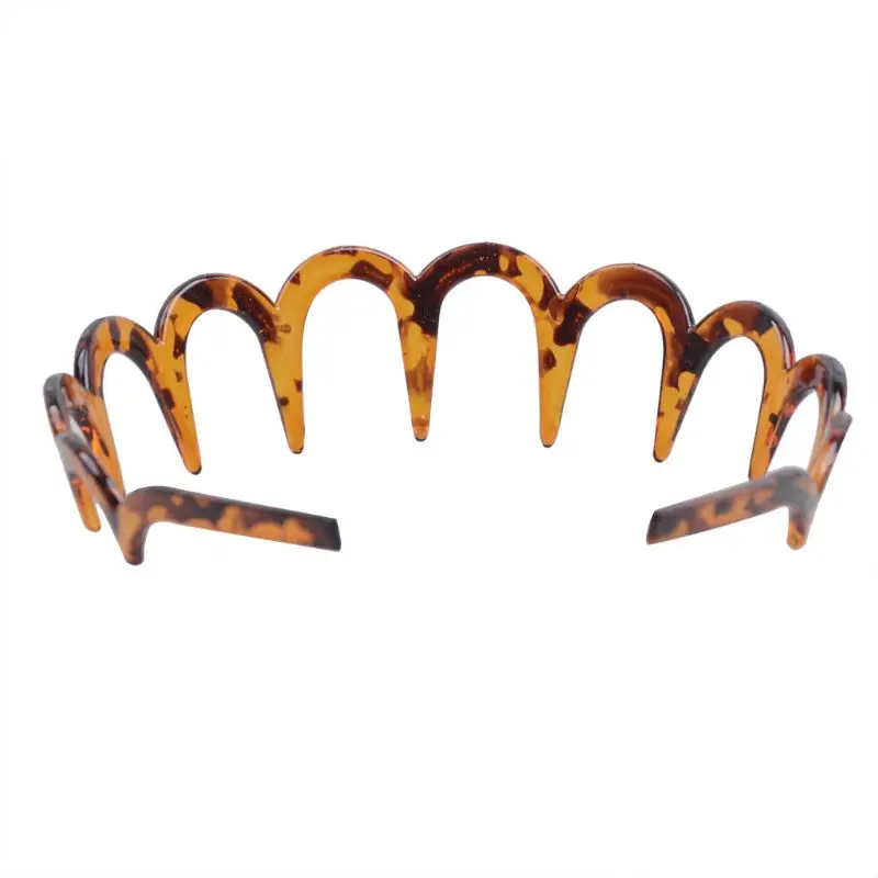 

Stable Brown Acrylic Sharks Tooth Hair Comb Headband For Women Hair Jewelry