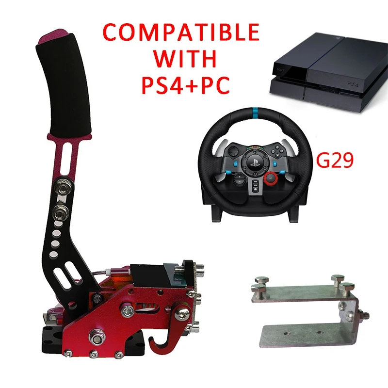 G29 Red PS4+ PC G27/G29/G920 T300RS logitech тормозная система ручной тормоз USB Ручной тормоз+ зажим для гоночных игр Запчасти для авто - Цвет: G29 Red
