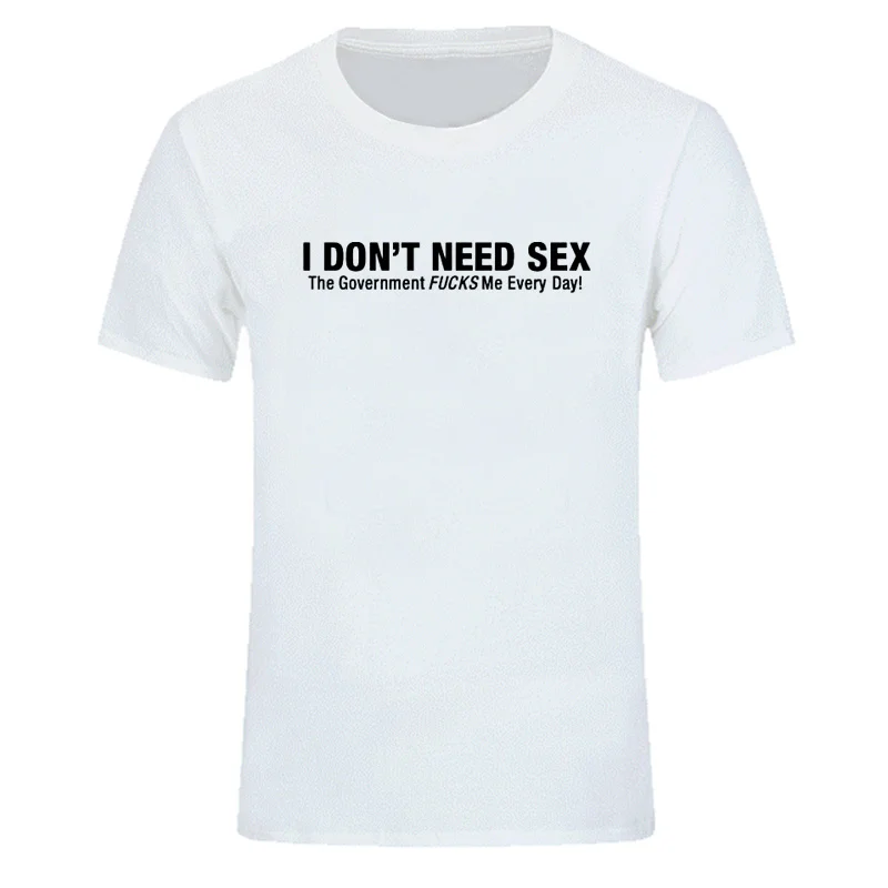 Повседневная мужская футболка с надписью I Not Need Sex Manage men круглым вырезом и