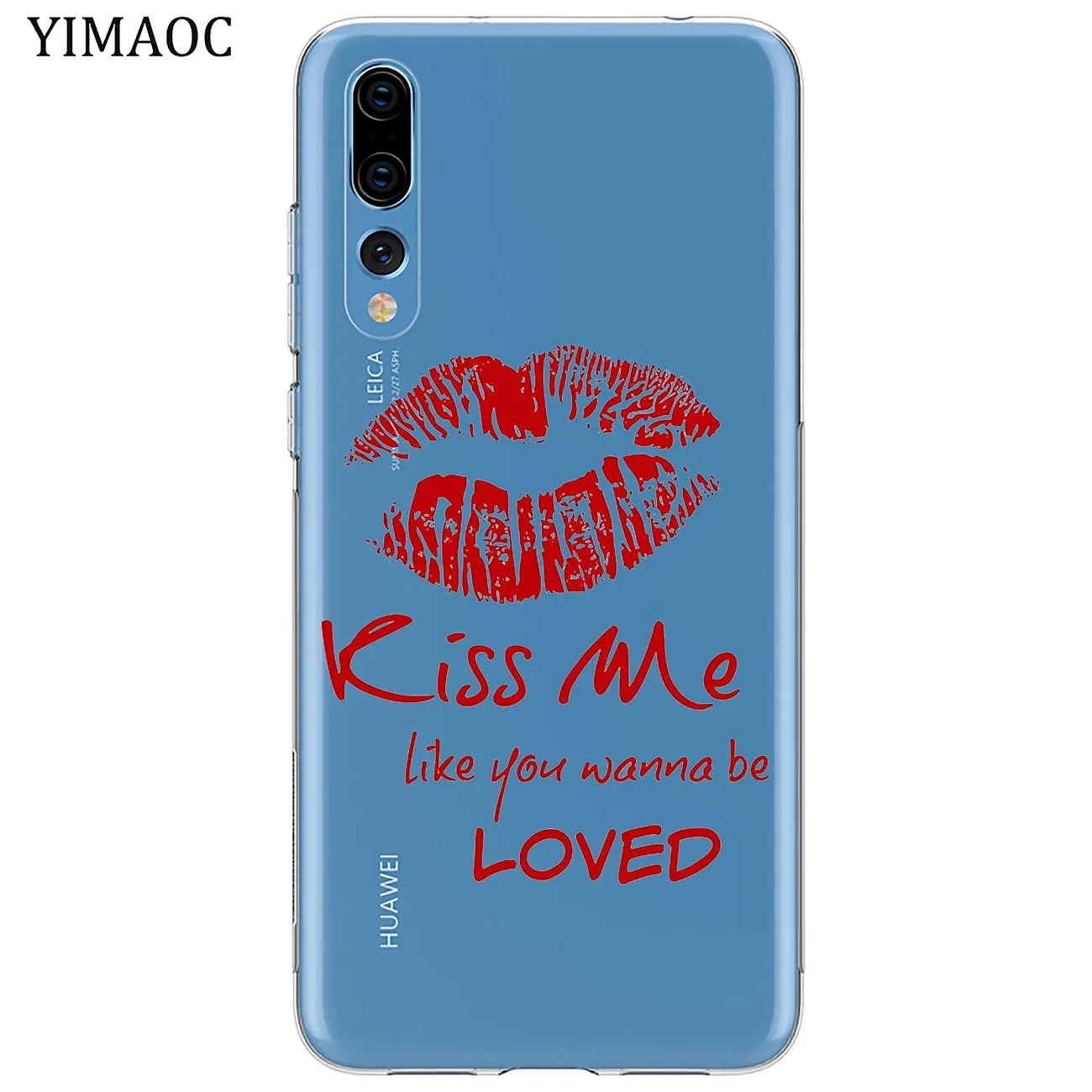 Мягкий чехол для телефона YIMAOC Kiss me Lips Rouge ДЛЯ Huawei Y9 Y7 Y6 Prime 2018 Honor 20 10 9 9X 8C 8X 8 Lite 7X 7C 7A