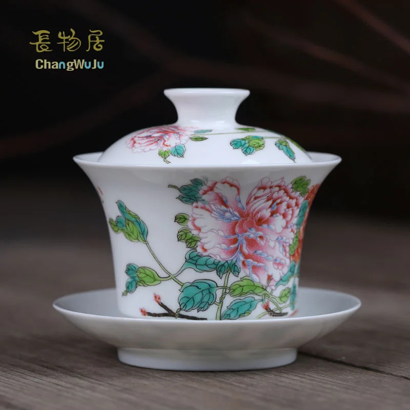 Чаши и блюдца Changwuju in Jingdezhen Экологически чистая чайная чашка с крышкой ручная