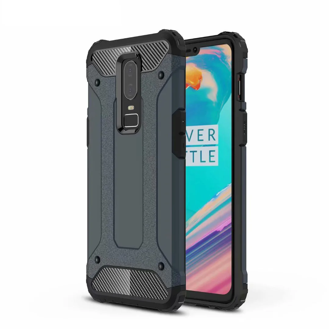Гибридный противоударный чехол для oneplus 6 1 + двухслойный армированный Жесткий