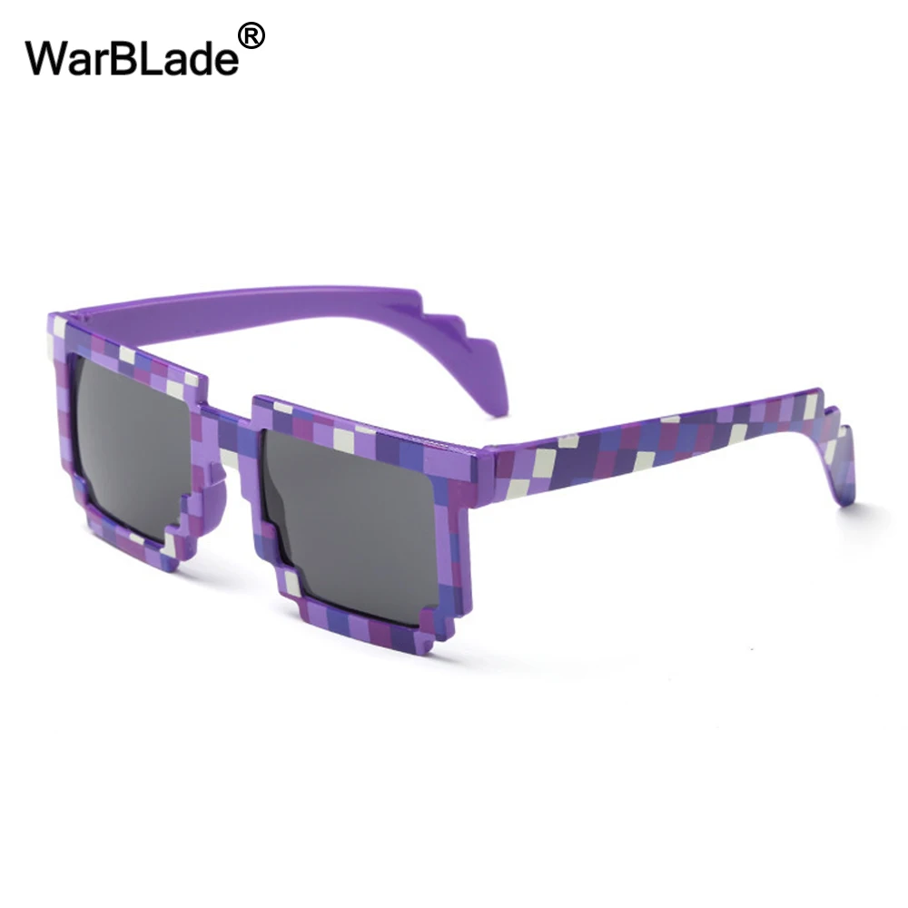 

10PCS Fashion Kids Sunglasses Smaller Size Sunglasses Mosaic Boys Girls Pixel Eyewares Novelty Children Gift WarBLade