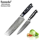 Sunnecko набор кухонных ножей, набор кухонных ножей из дамасской стали VG10