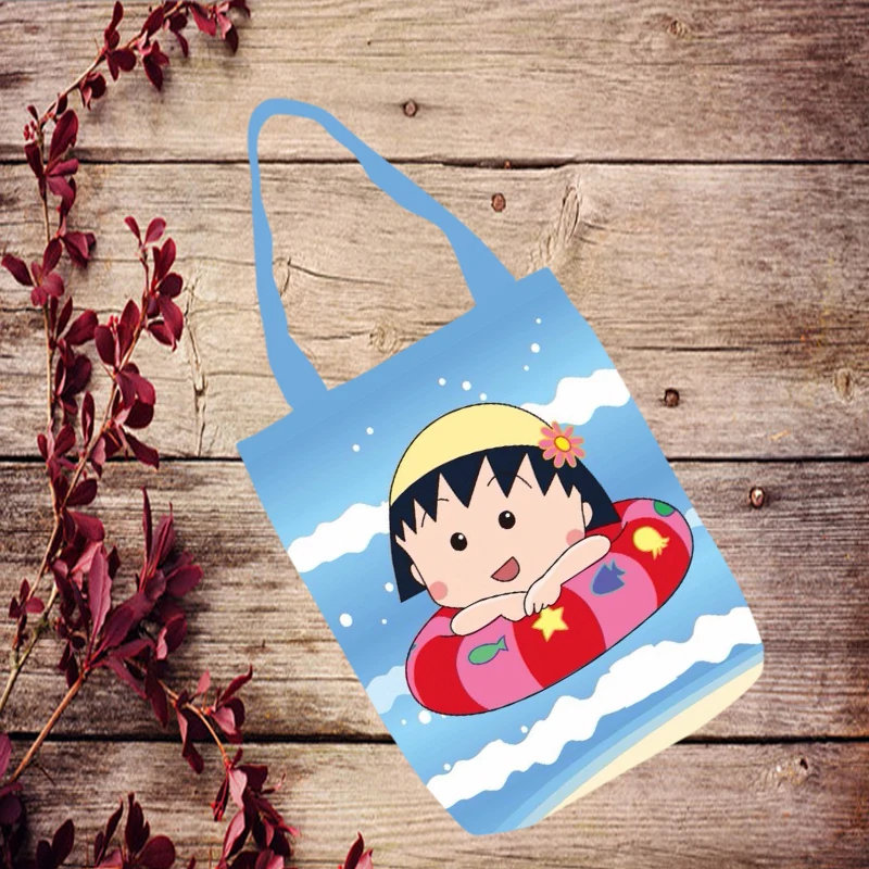 IVYYE 1 шт. Chi bi Maruko модные холщовые сумки через плечо с аниме повседневная сумка для