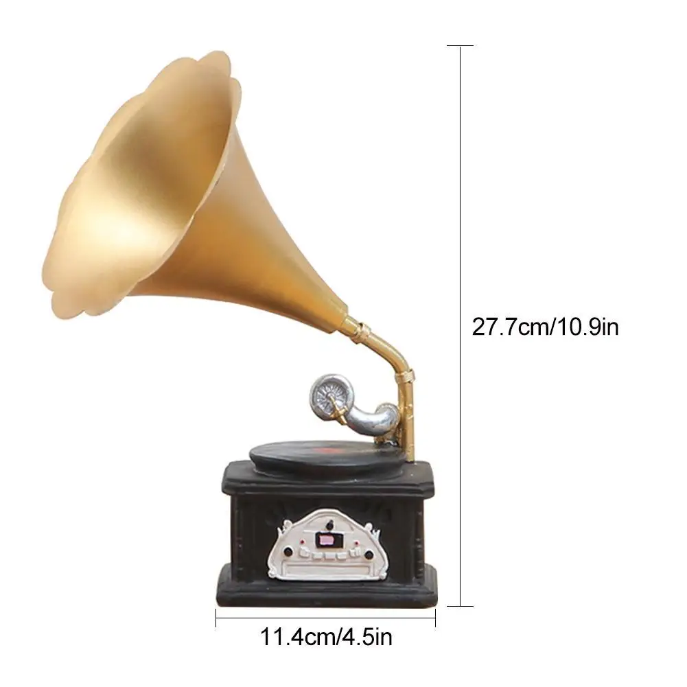 Ретро фонограф большой гудок виниловый рекордер украшение для дома