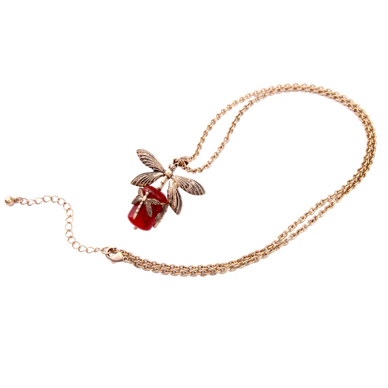 Ожерелье с насекомыми s &amp Подвески новый дизайн стрекоза стимпанк Ювелирная