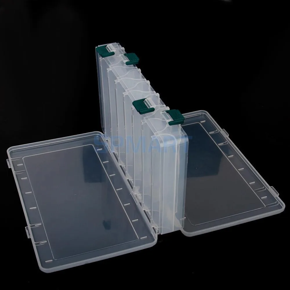 14 отсеков пластиковые ловли приманка приманки снасти Box 2-Side контейнер